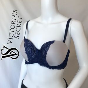 32DD Victoria Secret Multi-way Blue & Nude Bra